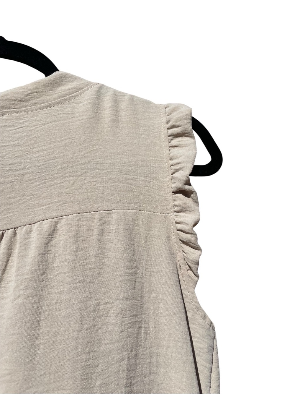 Monisqui Size M Textured Sleeveless Mandarin Collar Top Made in Italy - Picture 8 of 9